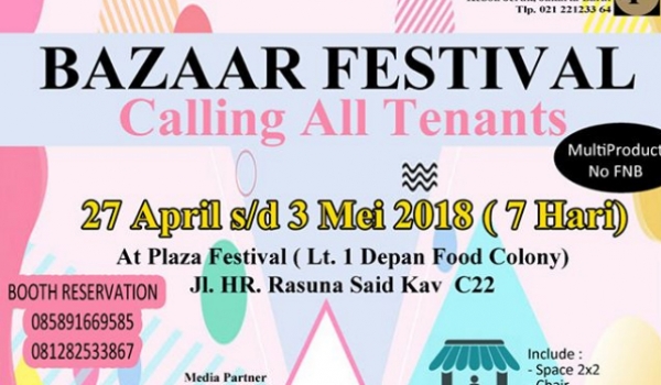 azaarFestival CallingAllTenant / 27 April hingga 3 Mei 2018