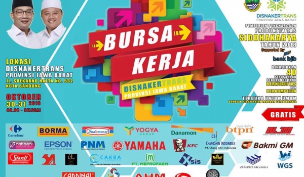 Bursa Kerja Disnakertrans Provinsi Jawa Barat, 30-31 Oktober 2018