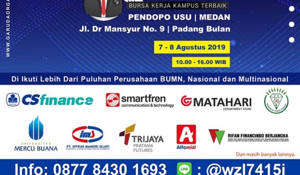 Campus Hiring Medan With PJK USU, 07-08 Agustus 2019 By Tyas Atma  Last updated 20 Jun 2019