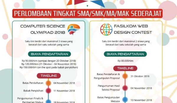 FASILKOM FEST / 11 Nov 2018 - 24 Okt 2018