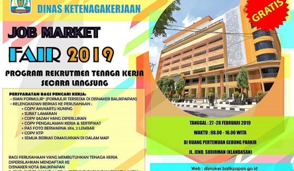 Job Market Fair Balikpapan, 27-28 Februari 2019