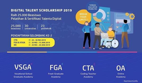 Pembukaan Pendaftaran Gelombang II Beasiswa Talenta Digital 2019