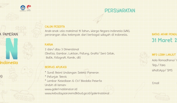 Pengumuman : Aplikasi Terbuka Pameran MAIN - Festival Seni Rupa Anak / 31 maret 2019