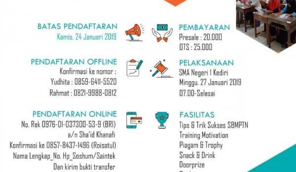 Try Out SBMPTN 2019, 27 - 27 Jan 2019